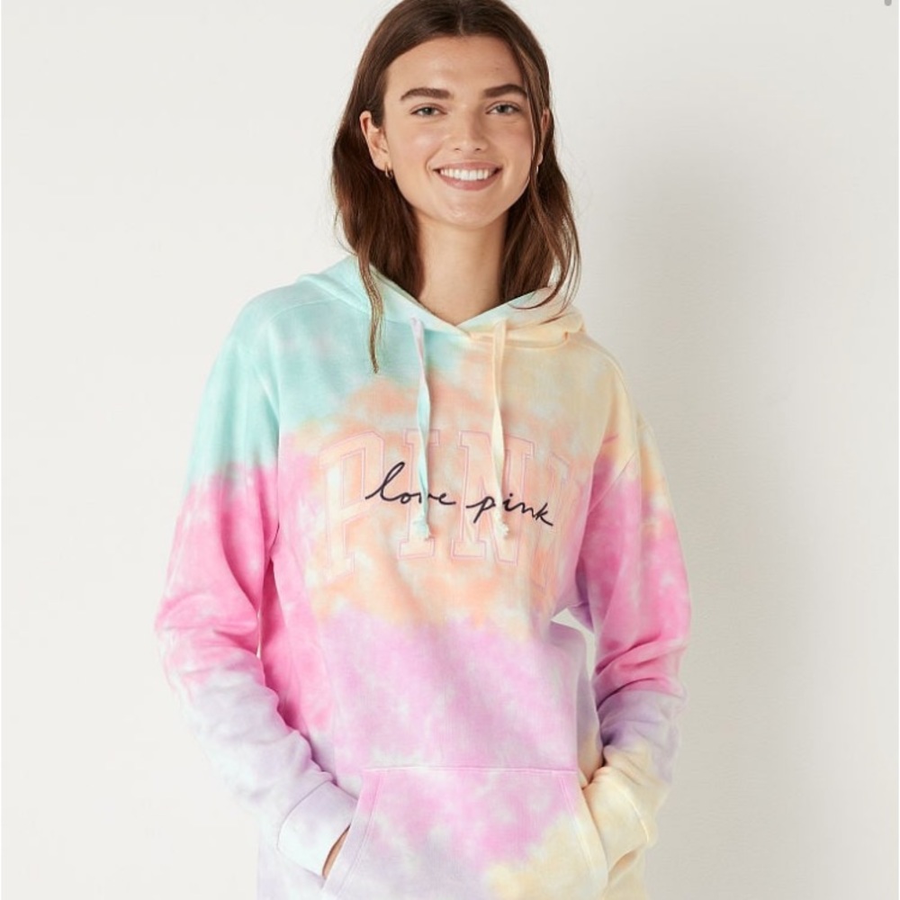 Victoria Secret PINK FREYA TIE DYE PULLOVER HOODIE NWT
